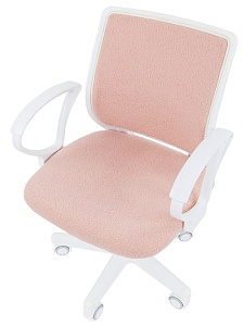 Детское компьютерное кресло CHAIRMAN KIDS 112, ткань букле barni, зефир, пластик белый
